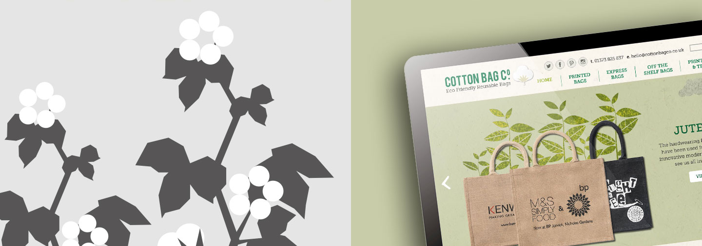 Cotton Bag Co illustration and website design