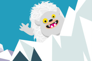 Myth illustration of yeti