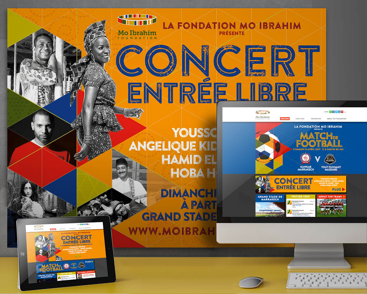 African concert website designs